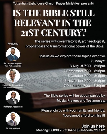 Is The Bible Still Relevant - starts 3rd August 2025