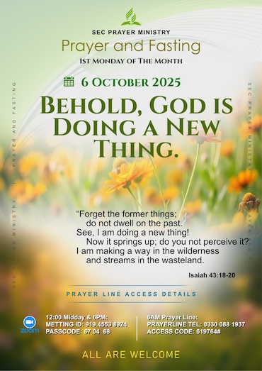 SEC Prayer And Fasting 1st Monday Of The Month